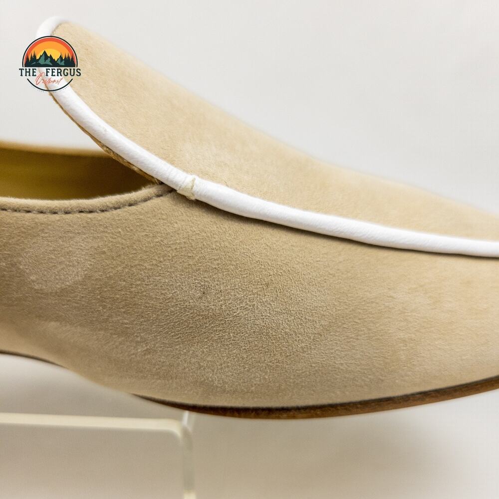 NWOB Etienne Aigner Camille Nude Suede Leather Loafer Slip On Shoe Size 8 - Picture 10 of 12